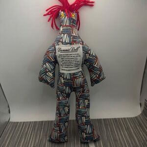 Dammit Doll Classic Stress Relief Plush Gag Gift Blue Red Geometric 12 Inch